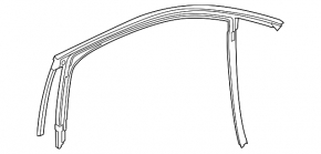 Front right door glass seal Ford Mustang Mach-E 21-23