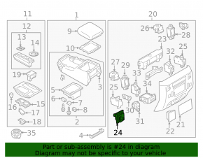 Nissan Pathfinder 13-20 Center Console Socket