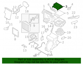 Upper heater housing for VW Atlas 18-25
