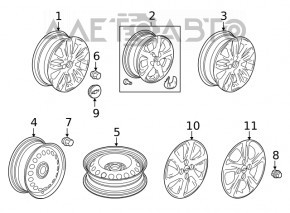 Center cap for Chevrolet Bolt 17-