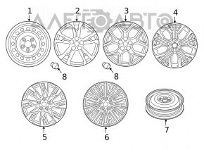 Wheel disk R16 Mitsubishi Outlander 14-18 iron