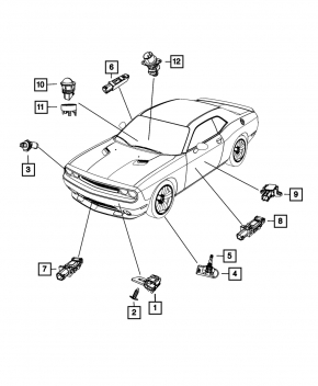 Airbag Sensor Door Right Dodge Challenger 09-14