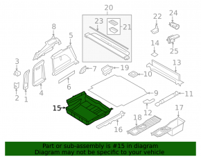 Trunk flooring BMW X5 E70 07-13 black