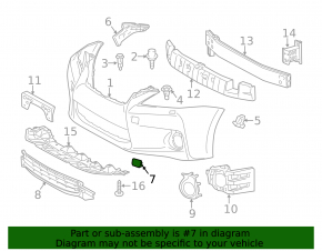 Plug towing hook front bumper right Lexus CT200h 11-13 prerest