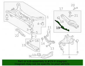 Rear left control arm spring cover for Hyundai Sonata 20-26 FWD
