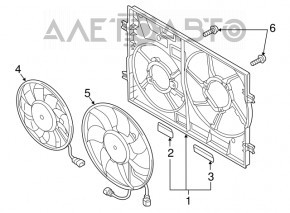 Cooling fan Audi A3 22-26 left