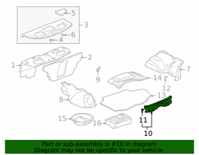 Trunk opening trim Lexus IS200 IS300 99-05