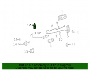 Upper rear left door hinge for Lexus LX 98-07