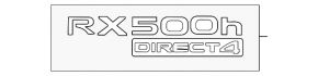 Lexus RX500h 23-26 trunk door emblem "RX500h"