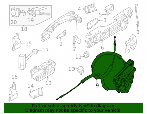 Front left door lock Nissan Ariya 23-25