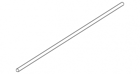 Kia EV6 22-24 black door-glass molding, central, front right