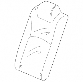 Rear row of seats, 2nd row, upper part, left, Honda Accord 23-24, gray cloth, with white stitching, needs cleaning, dented
