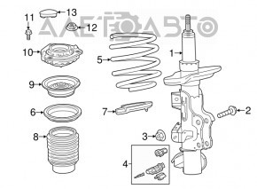 Front shock absorber support left Chevrolet Camaro 16-