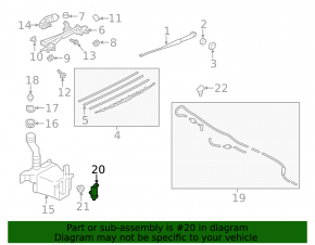 Subaru Crosstrek 16-17 Front Windshield Washer Motor