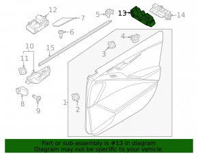 Front left window lift control Kia Niro 23-