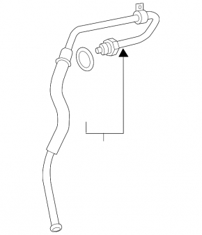 High pressure hose power steering Porsche Cayenne 958 11-17 return Hybrid