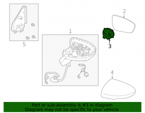 Nissan Rogue 21-23 BSM, S US built, left side mirror motor, broken mount