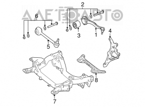 Lower front left control arm for Mercedes W204