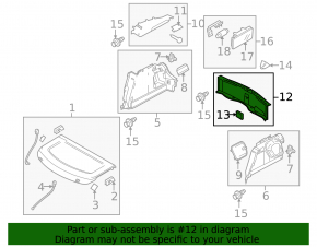 Mazda3 MPS 09-13 trunk opening trim
