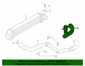 Lincoln MKC 15-19 right short pipe