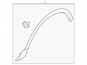 Front right wing arch trim Ford Explorer 16-19 rest, scratch