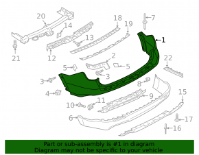 Rear bumper upper part Ford Explorer 20-