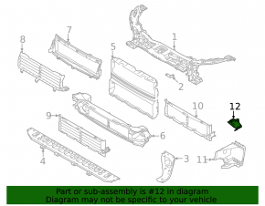 Left radiator duct for Land Rover Discovery Sport 2020-23, 2.0