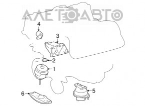 Right engine mount for Lexus LS460 07-08