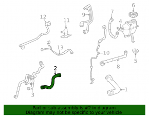 Lower cooling hose Mercedes W167 GLE 450 20-24 3.0h