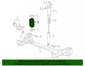Rear left spring Chevrolet Volt 16 - stiffness sin