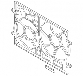 Diffuser radiator shroud bare VW Tiguan 18-