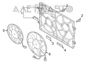 Diffuser radiator shroud bare VW Tiguan 18-