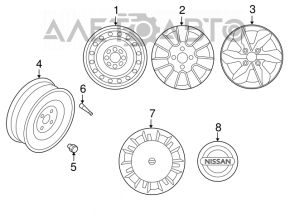 Nissan Versa R15 125/70 4x100 spare tire