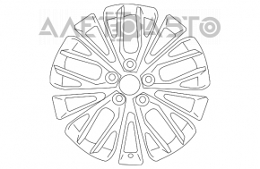 Set of disks R18 4pcs Toyota Camry v70 18-20 black-gray