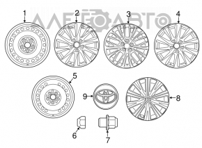 Set of disks R18 4pcs Toyota Camry v70 18-20 black-gray