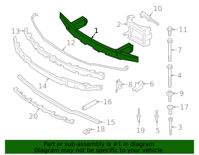 Front bumper reinforcement upper BMW 3 G20 19-