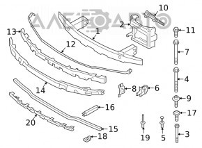 Front bumper reinforcement upper BMW 3 G20 19-