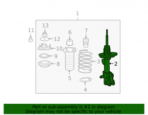 Front right shock absorber for Acura MDX 07-13