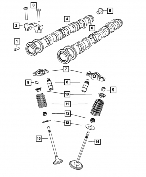 Camshaft Exhaust Right Dodge Journey 11-19 3.6