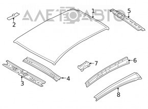 Roof metal Subaru Impreza 5d 17-23 without sunroof