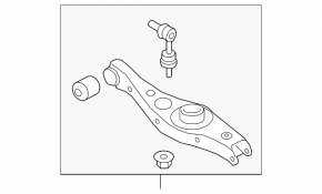 Lower control arm under the rear left spring Kia Sorento 10-15 FWD