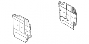 Lexus RX350 RX450h 16-22 black center console trim, rear left side