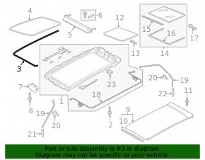 VW Atlas 18-24 Panoramic Window Seal