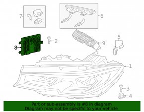 Daytime Running Light Module (DRL) Left BMW 3 G20 23-25