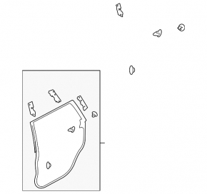 Subaru Outback 10-14 rear left door seal