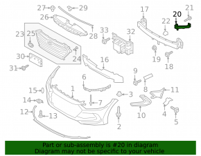 Bracket bumper-headlight front right Hyundai Elantra AD 17-20
