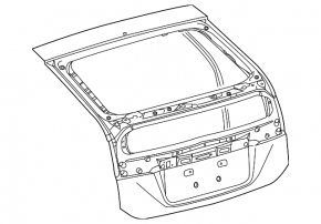 Naked trunk door for Toyota Prius 30 12-15