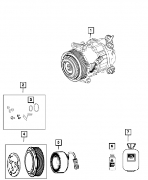 Air Conditioning Compressor Chrysler 200 15-17 3.6