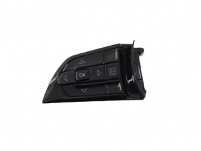 Left-hand steering wheel controls for Jeep Grand Cherokee WL 21-25, glossy black