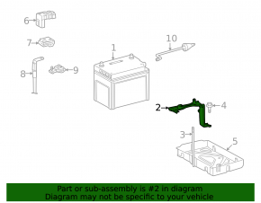 Battery mount left Lexus GS450h 06-11 rusty